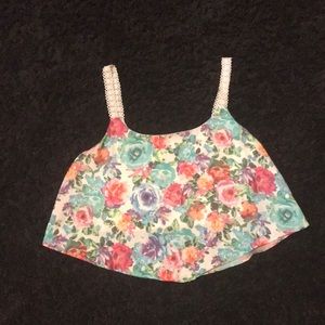 Flower flowy crop top